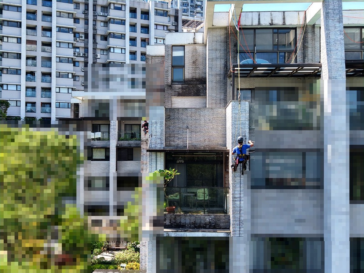 新北社區大樓外牆高空清洗